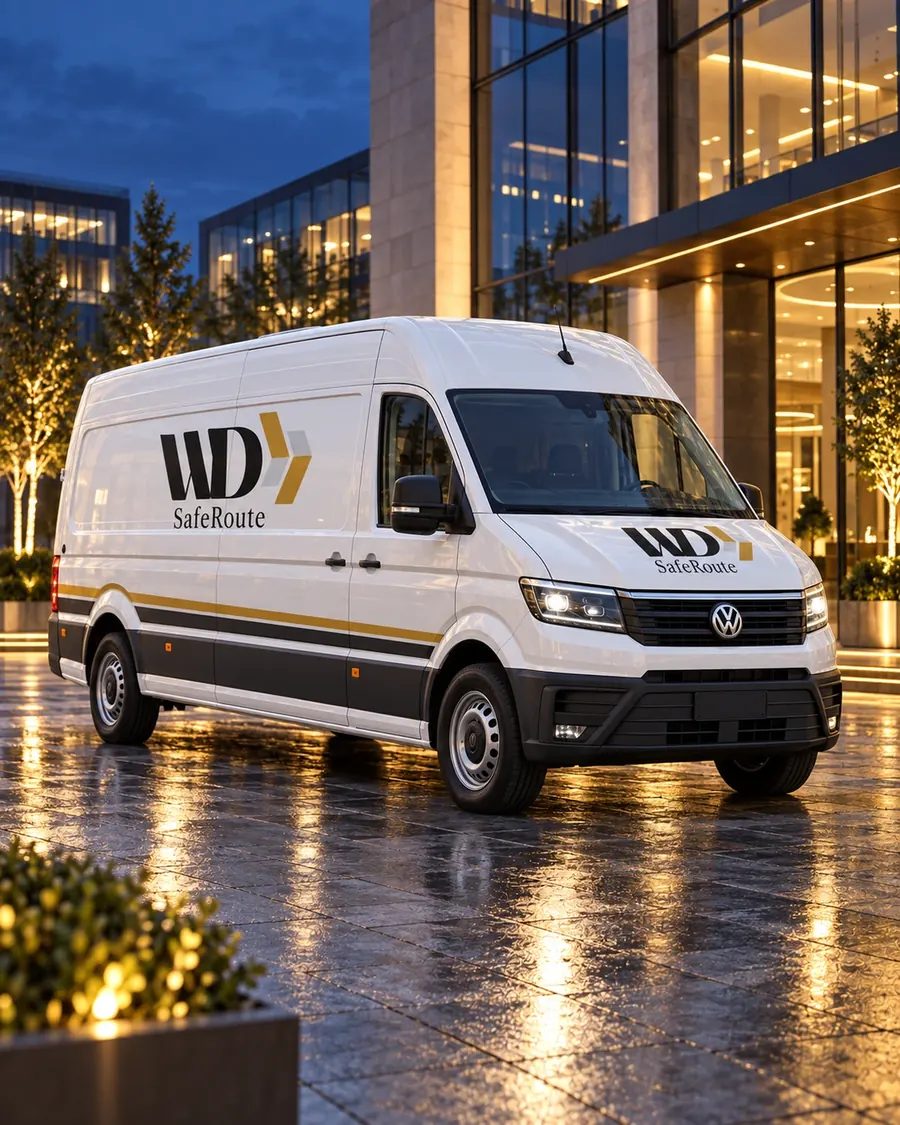 WD-SafeRoute-Transporter bei Nacht